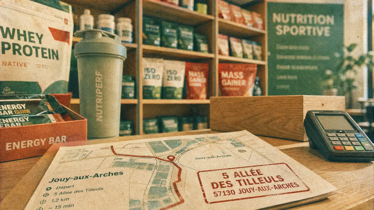 Athletic center metz boutique de nutrition sportive à Jouy-aux-Arches, vitrine et adresse 5 Allée des Tilleuls