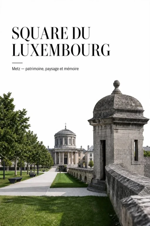 Square du Luxembourg Metz : patrimoine du fortin et du temple de Garnison