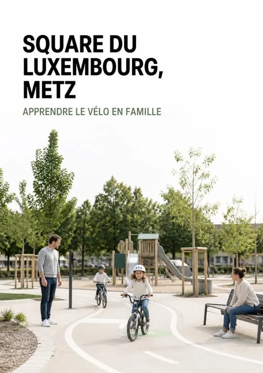 Square du Luxembourg Metz : aires de jeux et parcours vélo pour les familles