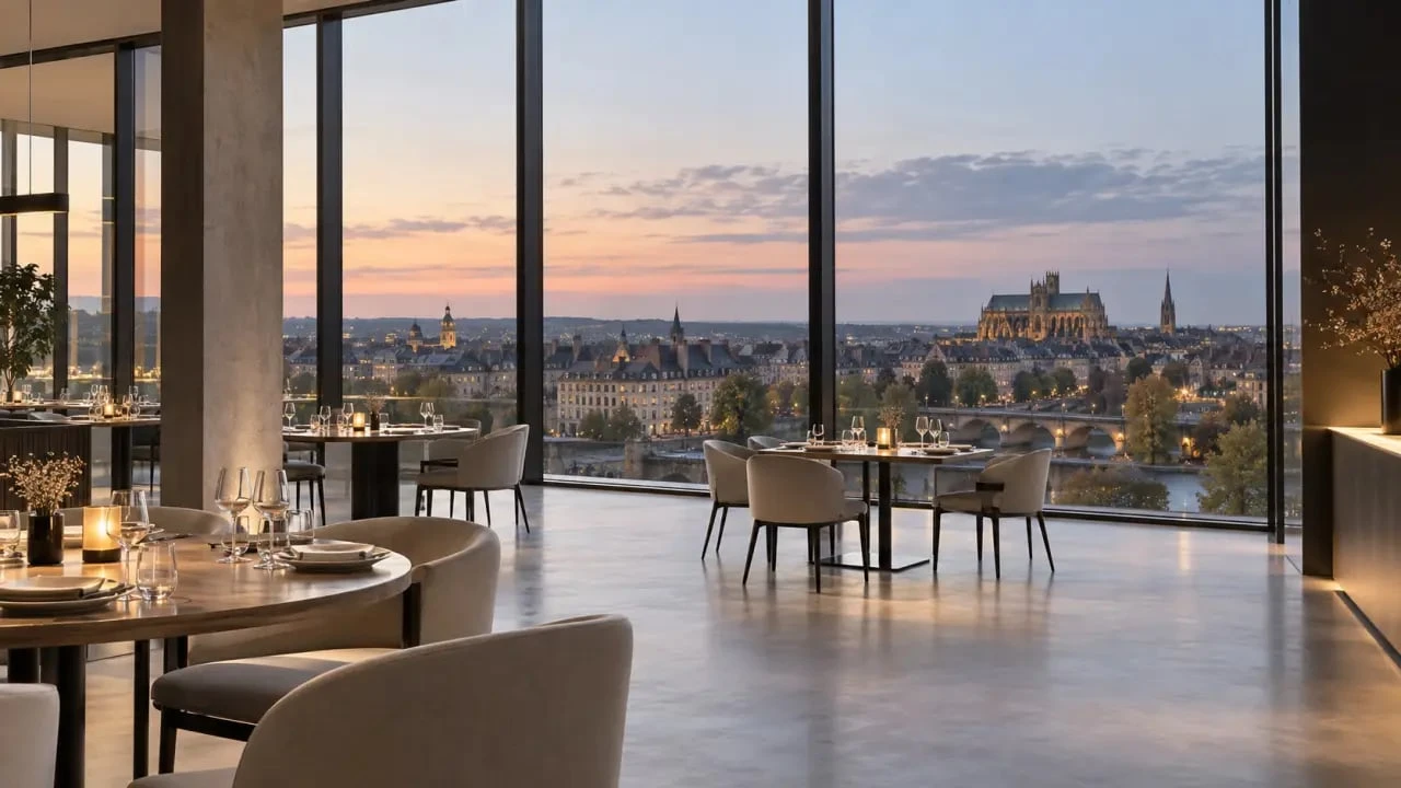 Restaurant Heler à Metz avec vue panoramique depuis la Maison Heler