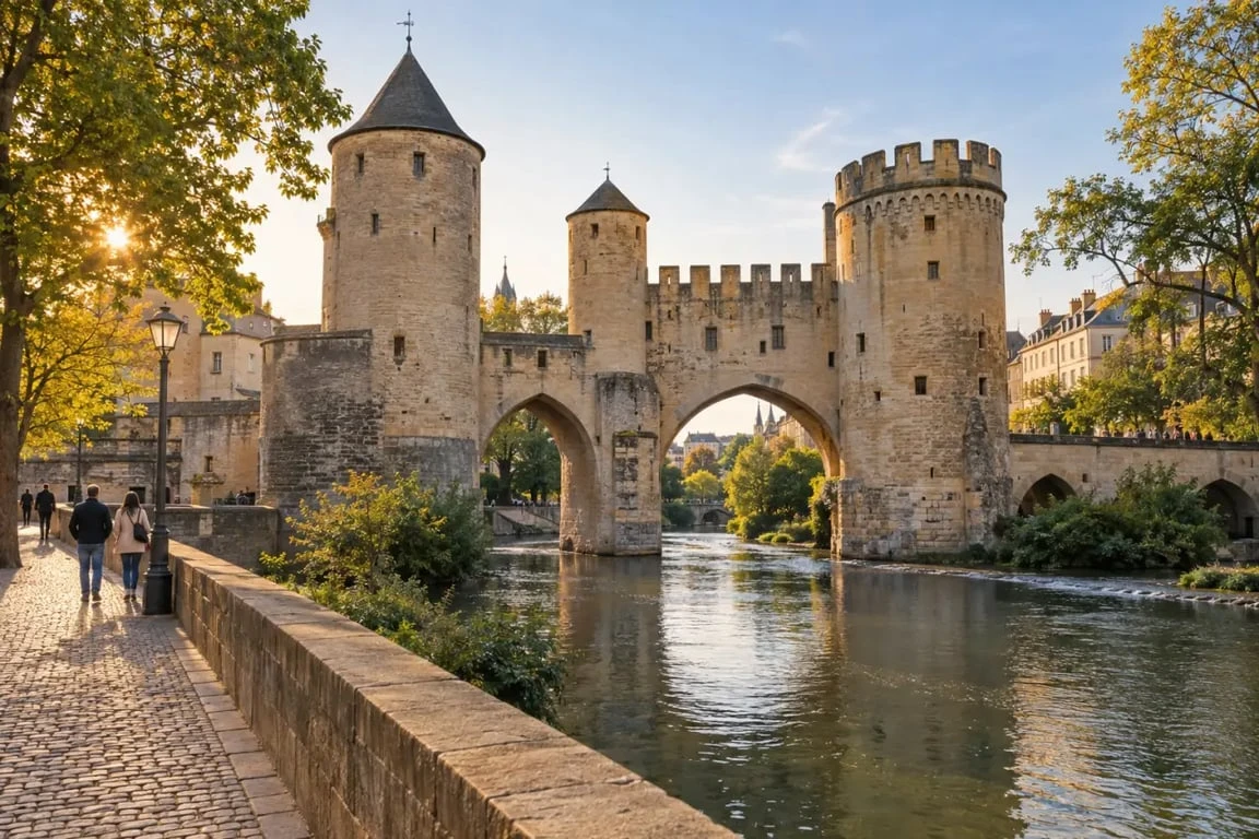 Balade autour de Metz sur le circuit des remparts près de la Porte des Allemands