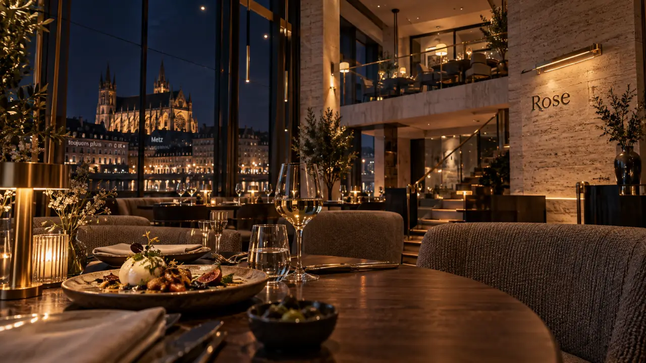 Restaurant Heller à Metz : vue depuis le hall vers la salle du 9e étage