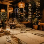 Restaurant le paris metz : salle chaleureuse et table dressée