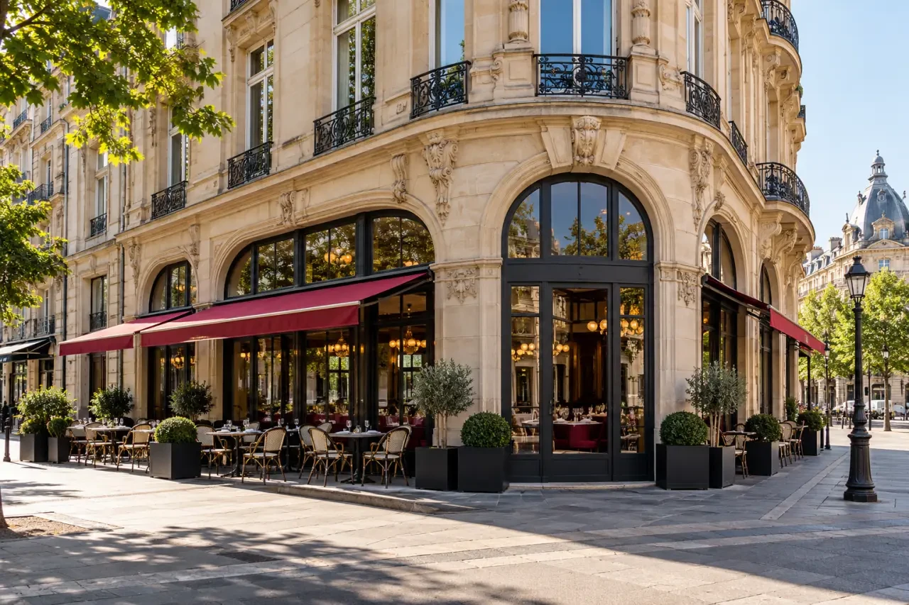 Restaurant Flo Metz, vue extérieure de la Brasserie des Arts et Métiers près de la gare