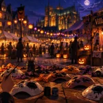 Halloween : un village animé place de Chambre à Metz le 31 octobre