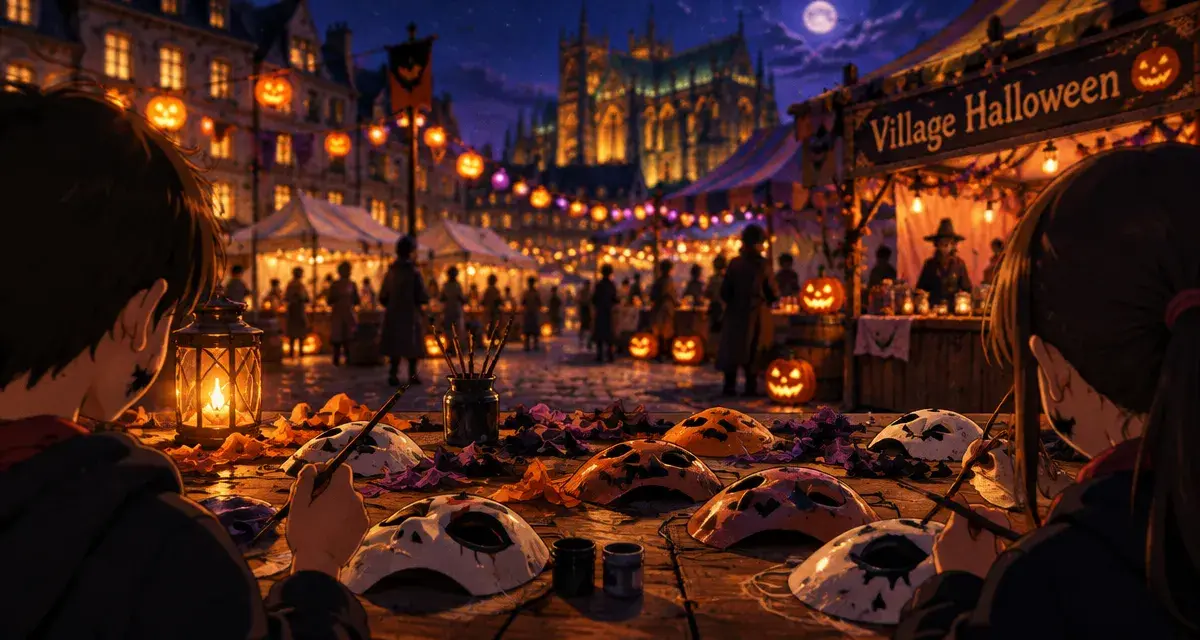 Halloween : un village animé place de Chambre à Metz le 31 octobre