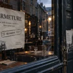 l'instant restaurant metz fermé à Metz, affiche de fermeture au 27 rue Taison