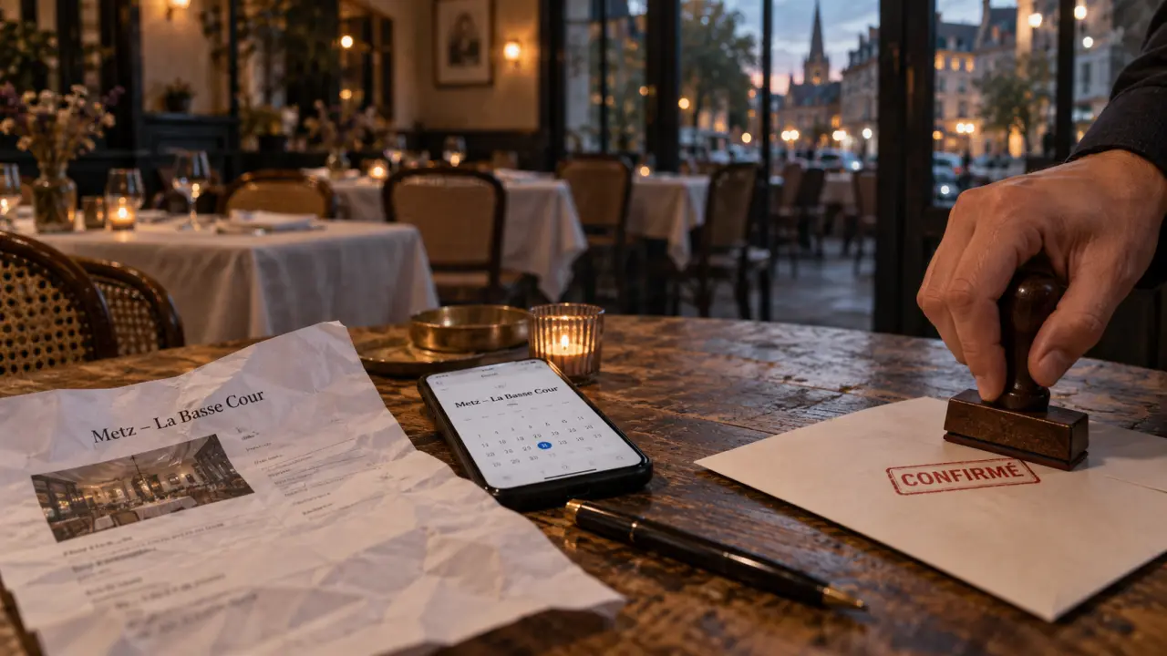 Restaurant la basse cour Metz : réservation confirmée