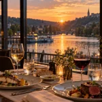 restaurant les rives longeville les metz, vue sur la Moselle depuis la salle
