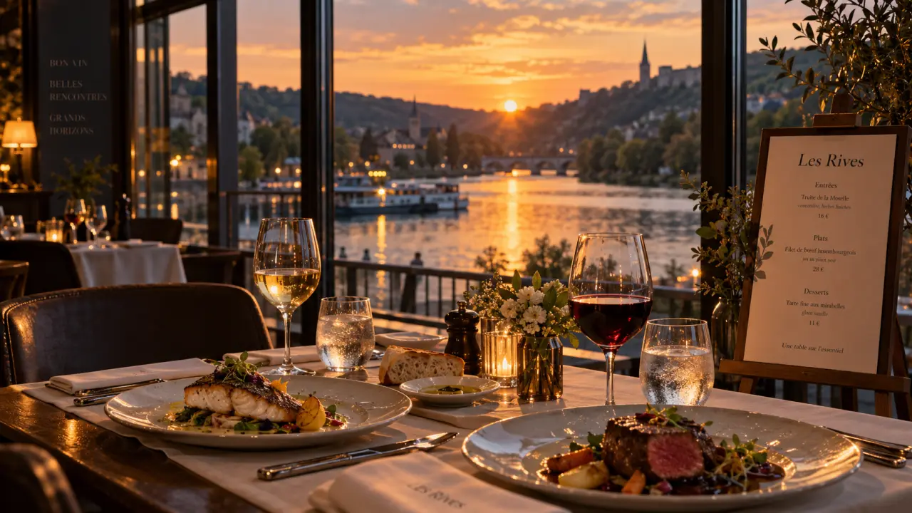 restaurant les rives longeville les metz, vue sur la Moselle depuis la salle